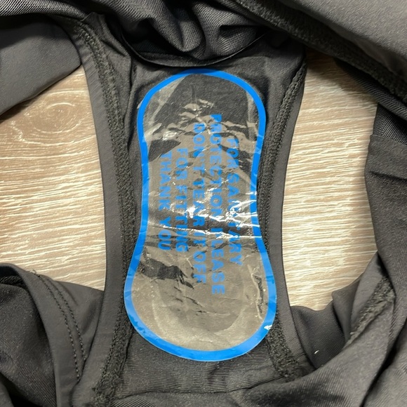 NWOT Athena Off The Shoulder Cold Shoulder One Piece Swimsuit Gold Studs 14 - Picture 14 of 16